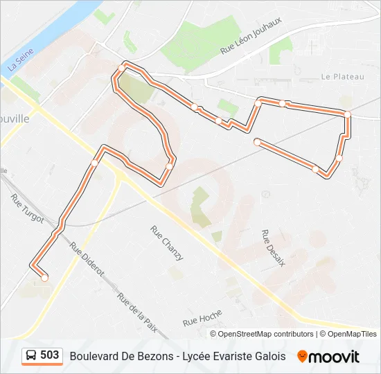 503 Bus Line Map