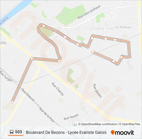 503 Bus Line Map