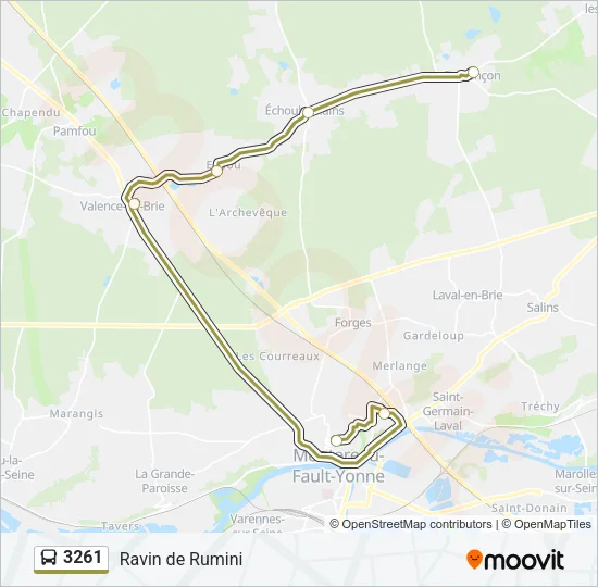 3261 Bus Line Map