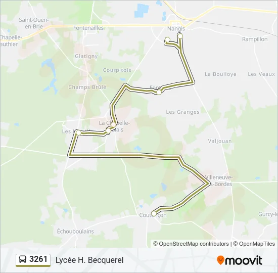 3261 Bus Line Map
