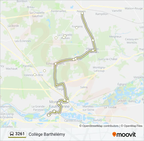 3261 Bus Line Map