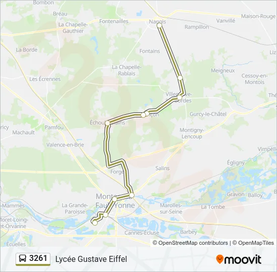 3261 Bus Line Map