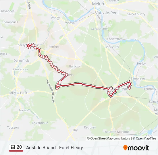 20 Bus Line Map