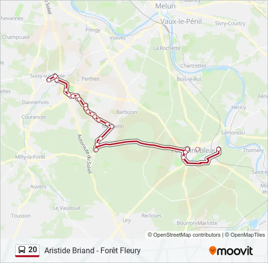 20 Bus Line Map