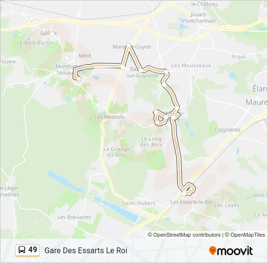 49 Bus Line Map