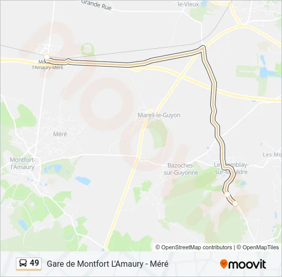 49 Bus Line Map