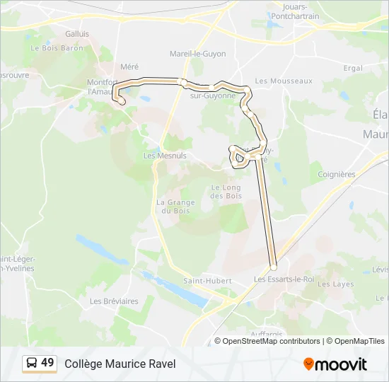 49 Bus Line Map