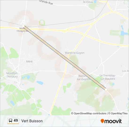 49 Bus Line Map