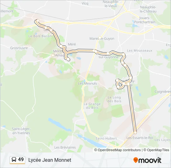 49 Bus Line Map