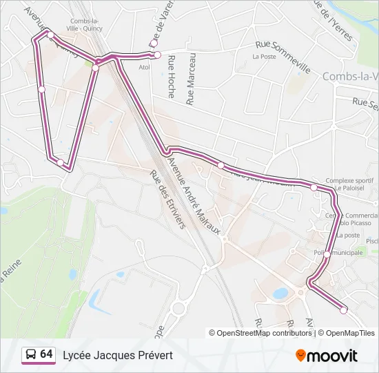 64 Bus Line Map