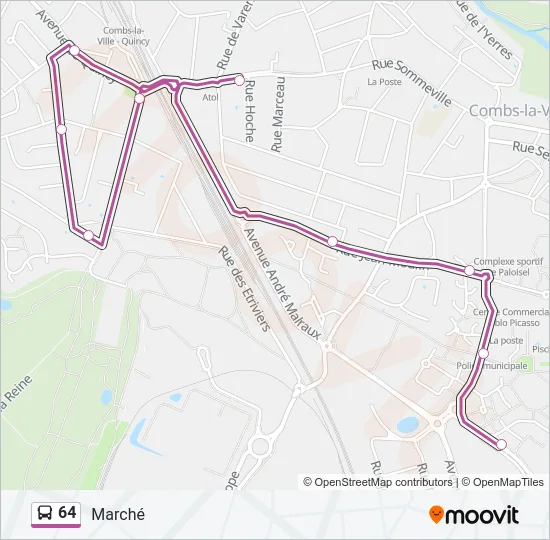 64 Bus Line Map