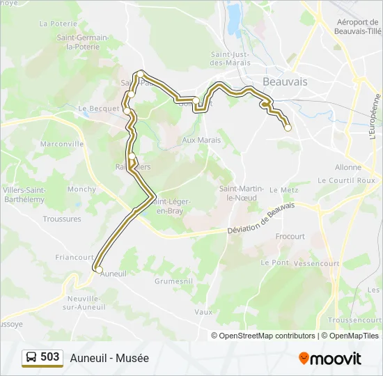 503 Bus Line Map