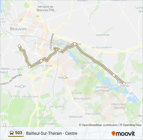 503 Bus Line Map