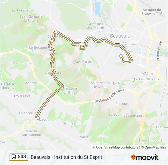 503 Bus Line Map