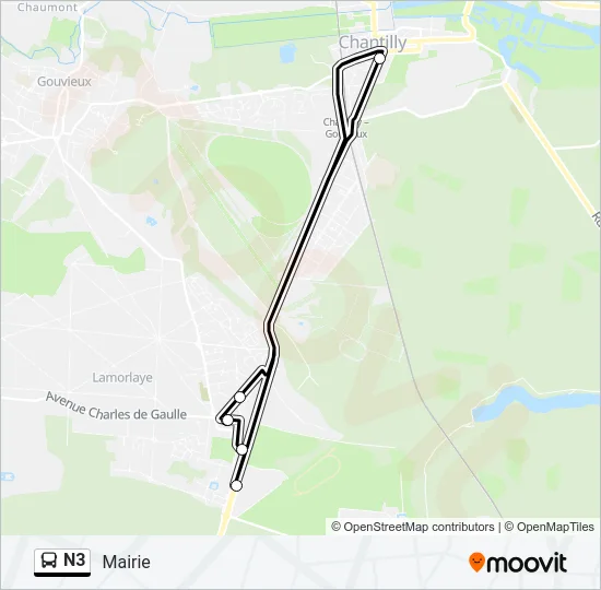 N3 Bus Line Map