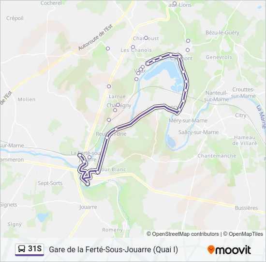 31S Bus Line Map