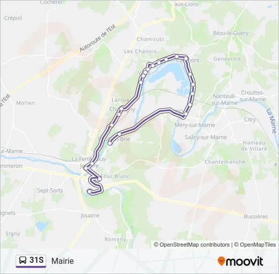 31S Bus Line Map