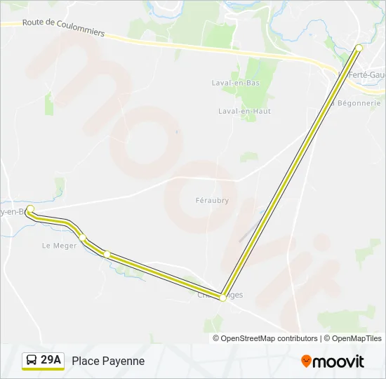 29A Bus Line Map