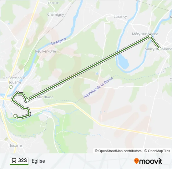 32S Bus Line Map
