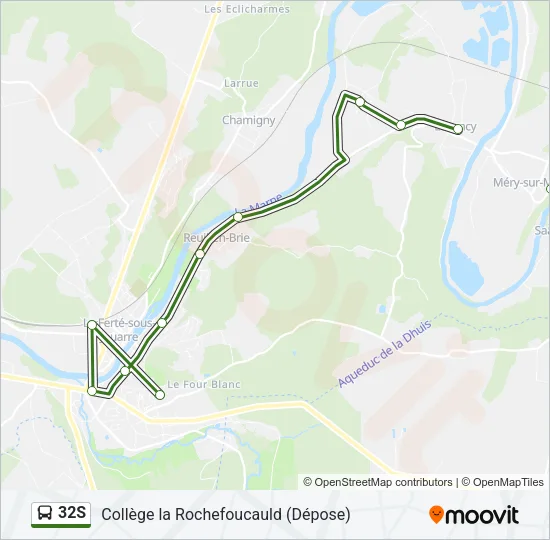 32S Bus Line Map