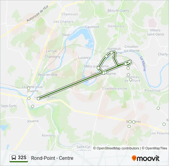 32S Bus Line Map