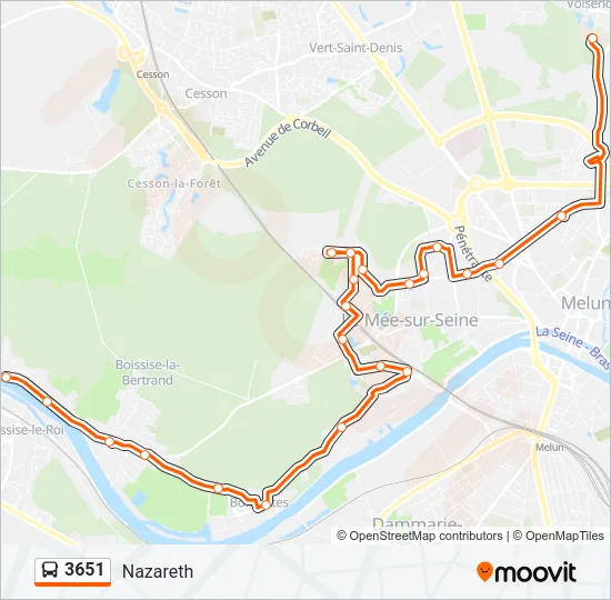 3651 Bus Line Map