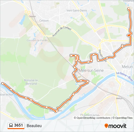 3651 Bus Line Map