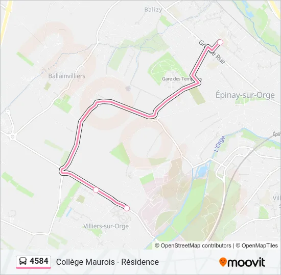 4584 Bus Line Map