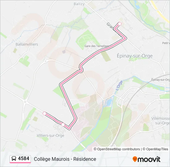 4584 Bus Line Map