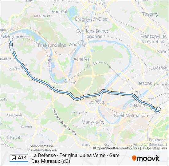A14 Bus Line Map