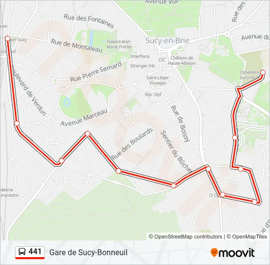 441 Bus Line Map