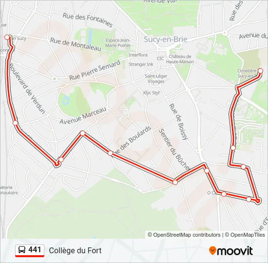 441 Bus Line Map