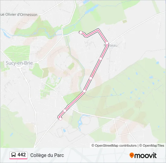 442 Bus Line Map