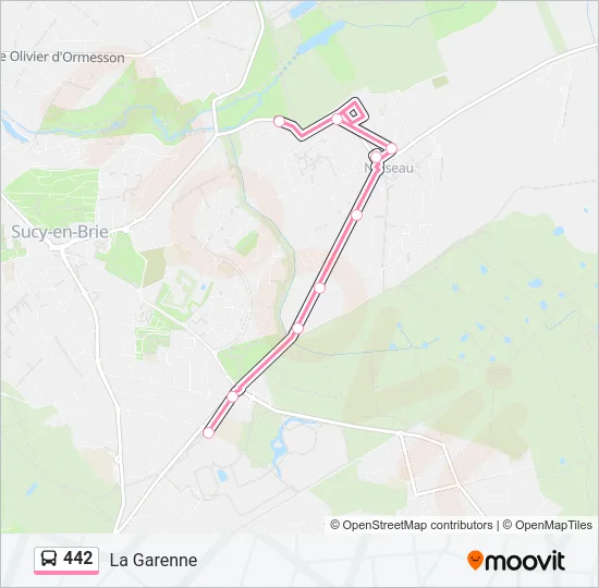 442 Bus Line Map