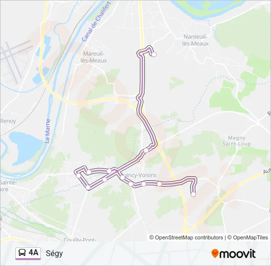 4A Bus Line Map
