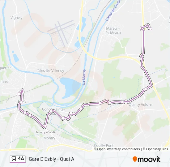 4A Bus Line Map