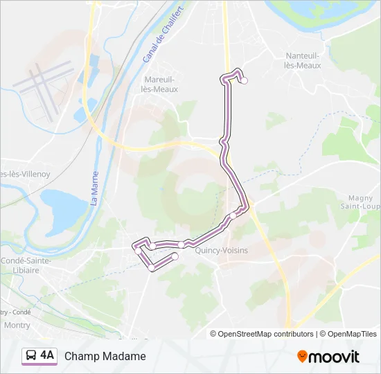 4A Bus Line Map