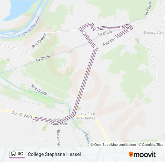 4C Bus Line Map