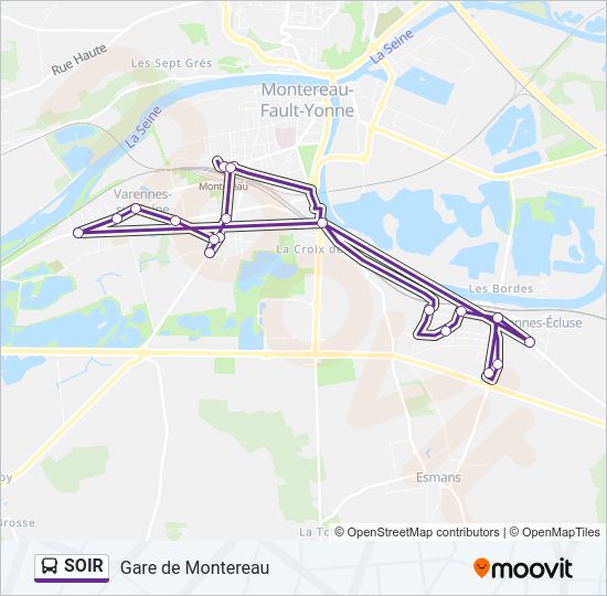 SOIR Bus Line Map