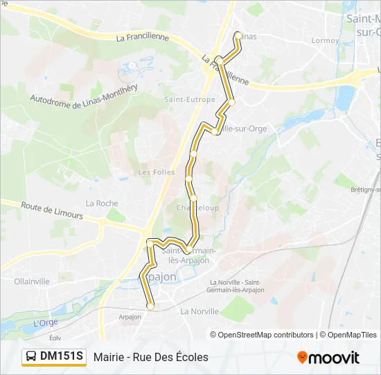 DM151S Bus Line Map