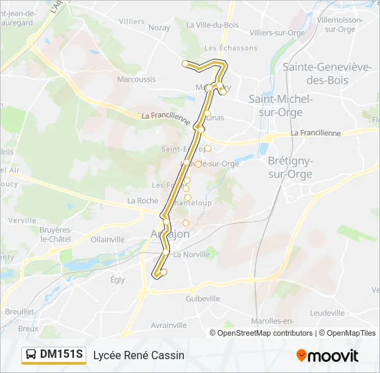 DM151S Bus Line Map
