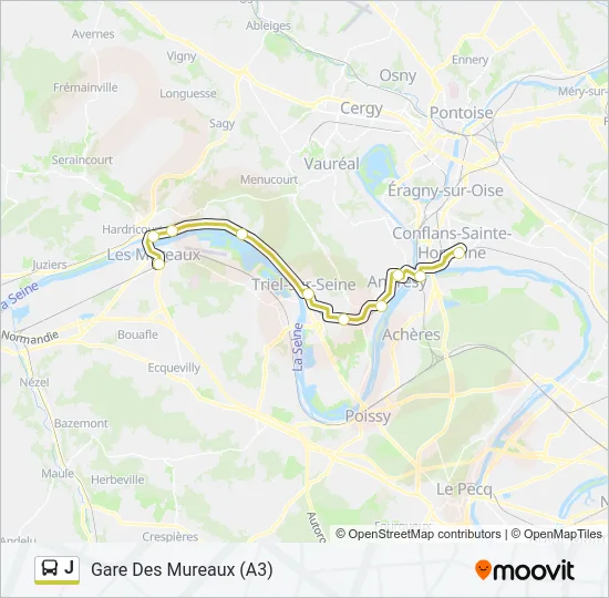 J Bus Line Map