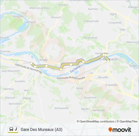 J Bus Line Map