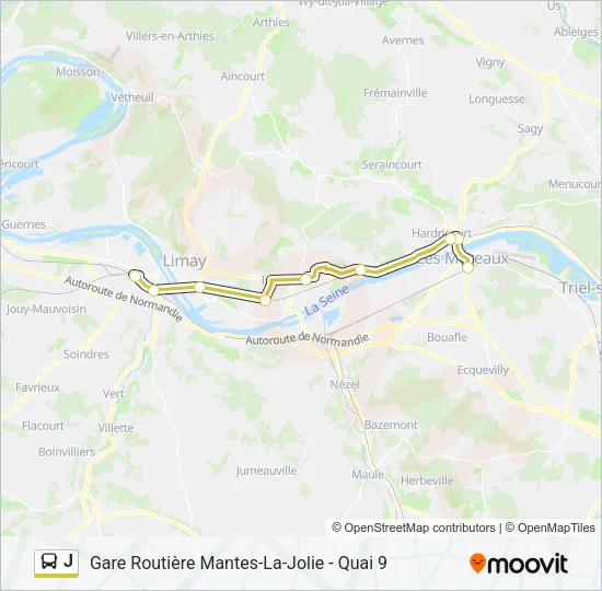 J Bus Line Map