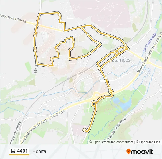 4401 Bus Line Map