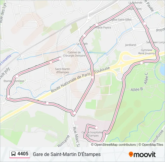 4405 Bus Line Map