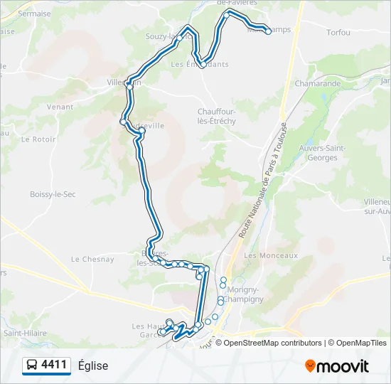 4411 Bus Line Map