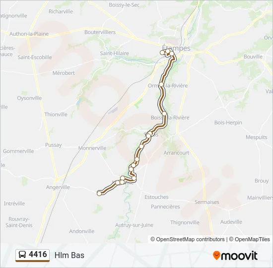 4416 Bus Line Map