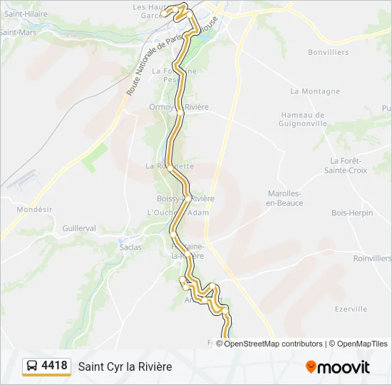 4418 Bus Line Map