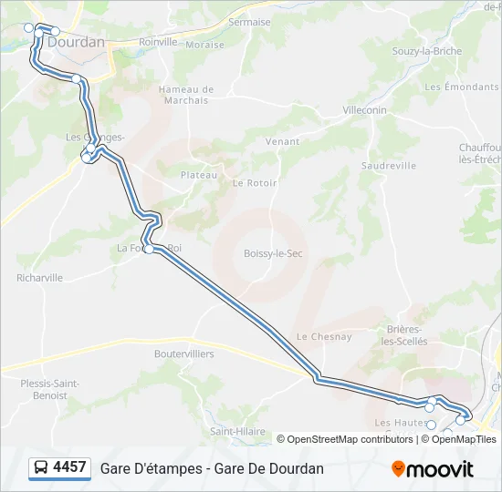4457 Bus Line Map